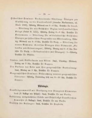 15-18, Philologie