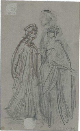Köppen, Wilhelm; Venedig (Italien); Dogenkopf - drei Figuren (Studien)