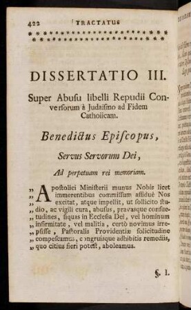 422-432, Dissertatio III.