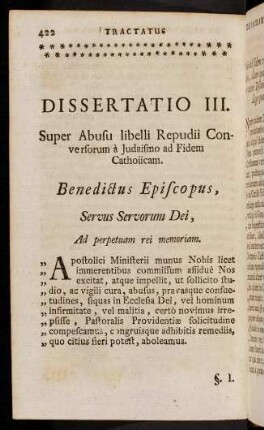 422-432, Dissertatio III.