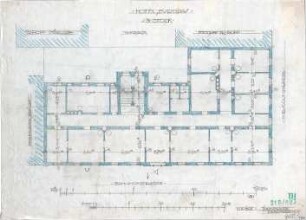 Fischer, Theodor; Innsbruck (Österreich); Hotel Europa, Erweiterung - Grundriss 3. OG