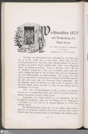 Weihnachten 1870 und Beschießung des Mont Avron