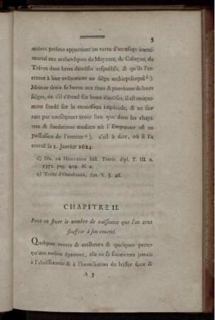 Chapitre II. Peut on fixer le nombre de vaisseaux que l'on veut souffrir á son ennemi.