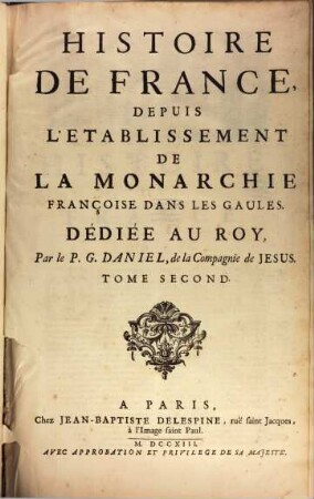 Histoire De France, Depuis L'Etablissement De La Monarchie Françoise dans Les Gaules. 2