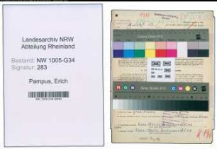 Entnazifizierung Erich Pampus , geb. 10.02.1908 (Arzt)