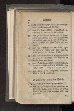 In Oelfarben gemahlte Stücke
