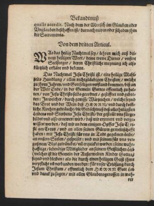 Von dem dritten Articul.