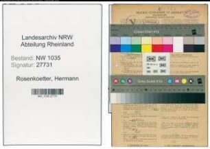 Entnazifizierung Hermann Rosenkoetter , geb. 07.02.1889 (Bergmann)