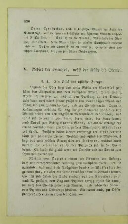 V. Gebiet der Weichsel, nebst der Kueste bis Memel