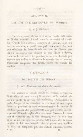 Sezione II. Dei diritti e dei doveri dei sudditi