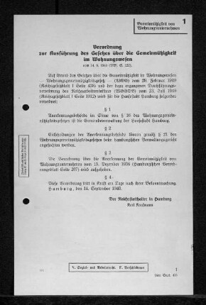 1 Gemeinnützigkeit von Wohnungsunternehmen