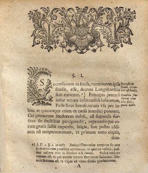 Dissertatio Jvris Fevdalis De Divisione Fevdi Svccessionem Simvltanee Investitorvm Non Restringente