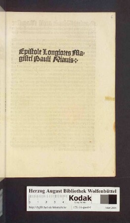Epistole Longiores Magistri Pauli Niauis