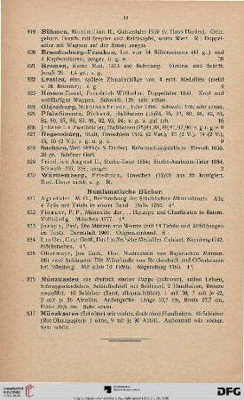Numismatische Bücher (Nr. 831-837)