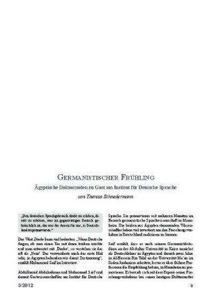 Germanistischer Frühling