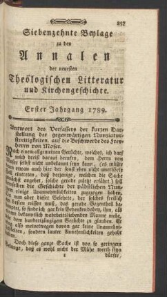 Siebenzehnte Beylage