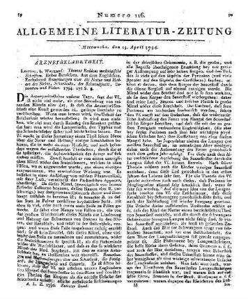 Taschenbuch für Kinderwärterinnen und solches Gesinde, das im Umgange mit Kindern lebt. Leipzig: Sommer 1794
