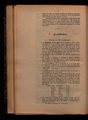 V. Frachtkosten.