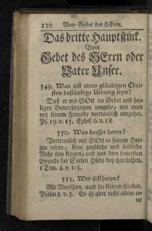 Das dritte Hauptstück. Vom Gebet des Herrn oder Vater Unser.