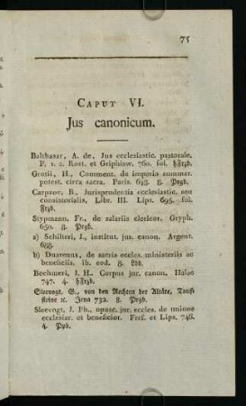 75-95, Caput VI - Caput X