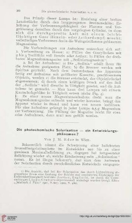 17: Die photochemische Solarisation - ein Entwicklungsphänomen?