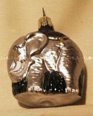 Glasbehang für Weihnachtsbaum: Elefant