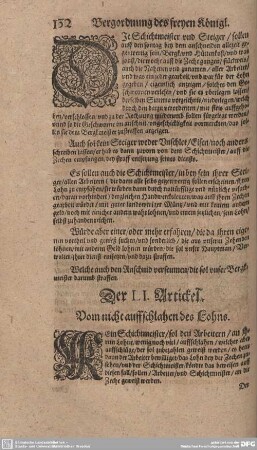 Der LI. Artickel. Vom nicht auffschlagen des Lohns.