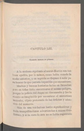 Capítulo LIII. - Cuando ménos se piensa.