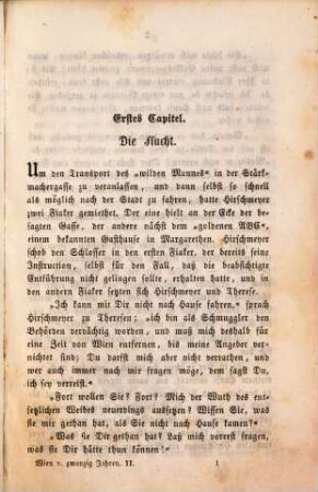 Wien vor zwanzig Jahren, oder: Baron Rothschild und die Tischlerstochter : Roman von Adolf Bäuerle. 2