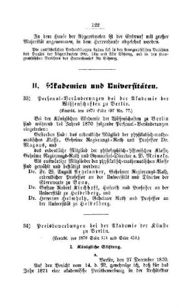Preisbewerbungen bei der Akademie der Künste zu Berlin : [II. Akademien und Universitäten]