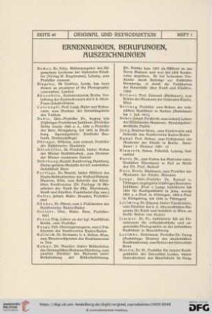 Ernennungen, Berufungen, Auszeichnungen