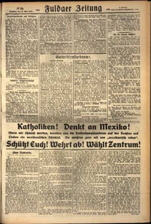 Zweite Ausgabe vom Samstag, den 19. Mai 1928.