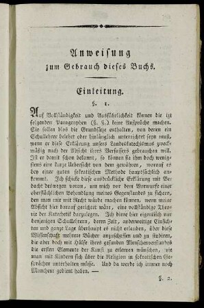 Anweisung zum Gebrauch dieses Buchs.