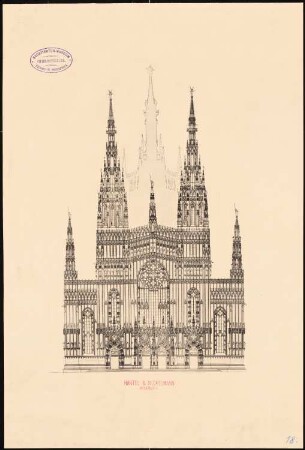 Dom, Mailand: Aufriss der Westfassade