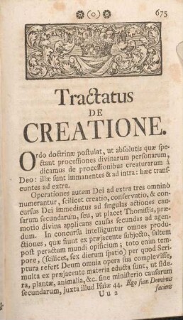 Tractatus De Creatione.