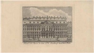 Aufriss der Nordostfassade des Landhauses an der Landhausstraße in Dresden