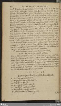 Regula VI. Nemo potest ad impossibile obligari
