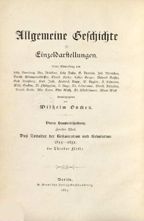 Das Zeitalter der Restauration und Revolution : 1815 - 1851
