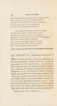 2. La Félicité Domestique