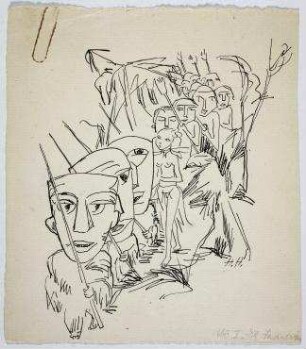 Die Javanerin. Illustration für eine Groteske von Til Brugman, Blatt 1