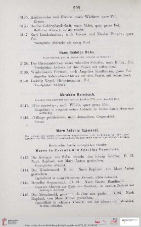 Marc Antonio Raimondi (Nr. 3143 - 3186)