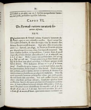 Caput VI. De Formali ratione curatoris bonorum absentis.