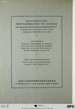 Ausstellung der Sammlung in Leipzig