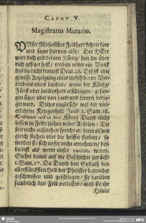 Caput V. Magistratus Mutatio