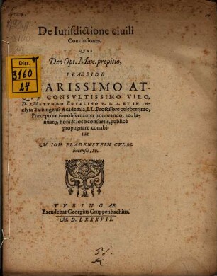 De iurisdictione civili conclusiones