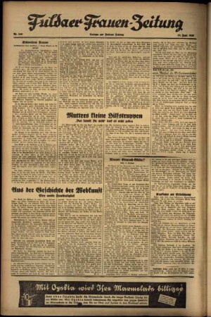 Zweite Ausgabe vom Dienstag, den 22. Juni 1937.