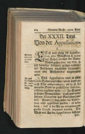 Der XXXII. Titul. Von der Appellation.