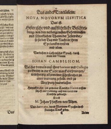 17-32, Das ander Tractätlein: Nova Novorum Iesuitica
