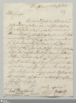 227: Racknitz, Joseph Friedrich zu