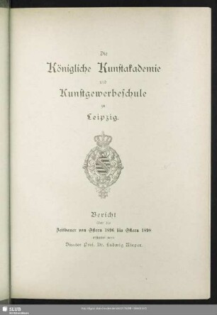 1896/98: Bericht : über die Zeitdauer ...